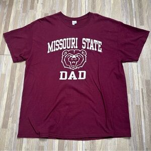 Missouri State Dad T-Shirt Maroon & White Size XL